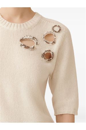 Light beige wool, cashmere and silk sweater FABIANA FILIPPI | MAD215F490L5370158